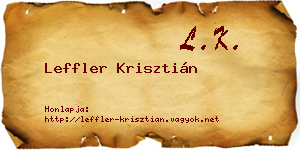 Leffler Krisztián névjegykártya